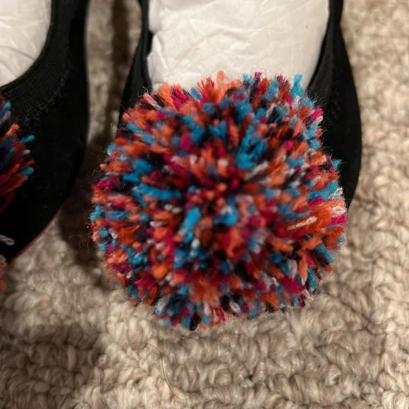 Yosi Samra toddler girls pom pom flats, size 6 NIB! - Picture 3 of 6